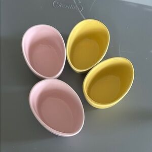 BIA Brand Set of Pink and Yellow Oval Bowls